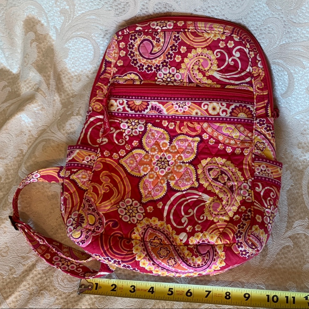 Vera Bradley Red and Pink Quilted Backpack